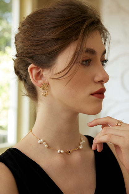 Zircon earrings E01221-2