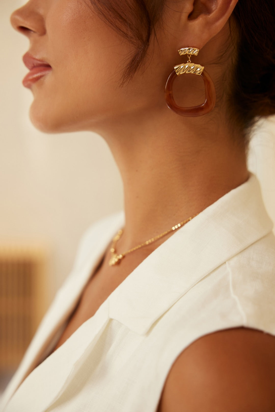 Resin Stud Earrings E01149-2