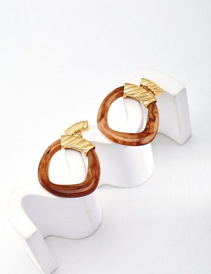 Resin Stud Earrings E01149-2
