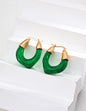 Streamline imitation amber earrings E01238-2