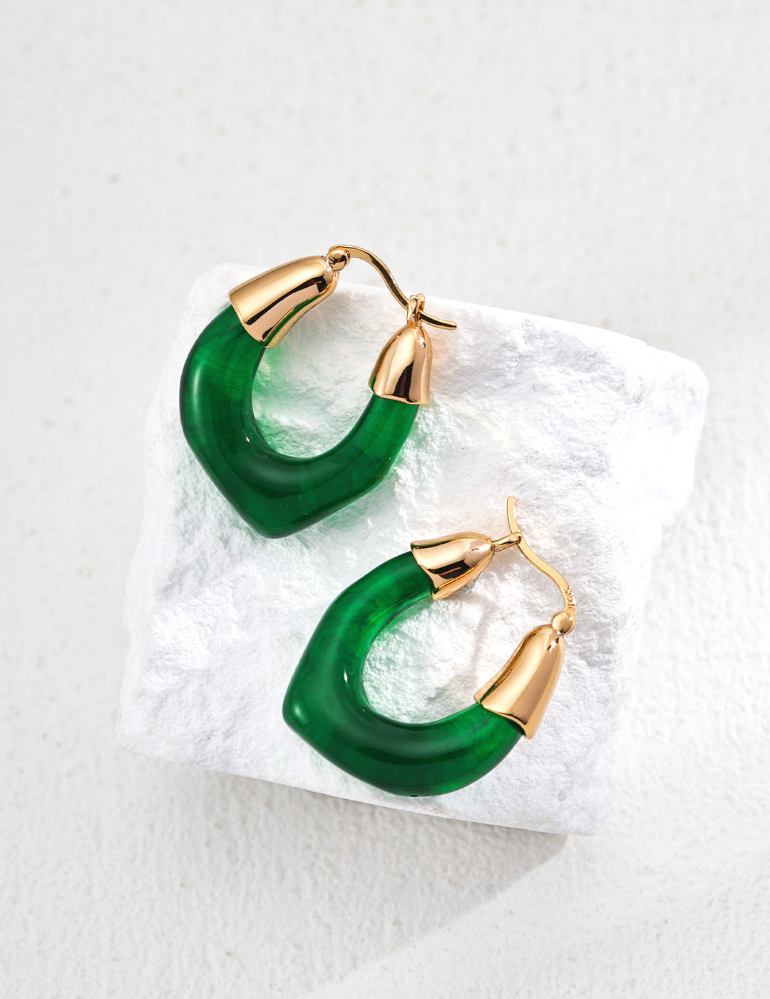 Streamline imitation amber earrings E01238-2