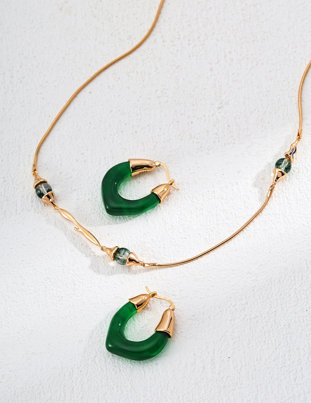 Streamline imitation amber earrings E01238-2