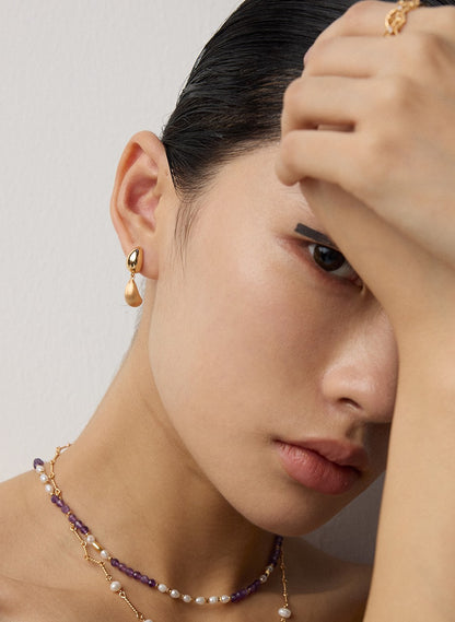 Frosted earrings E01297-2