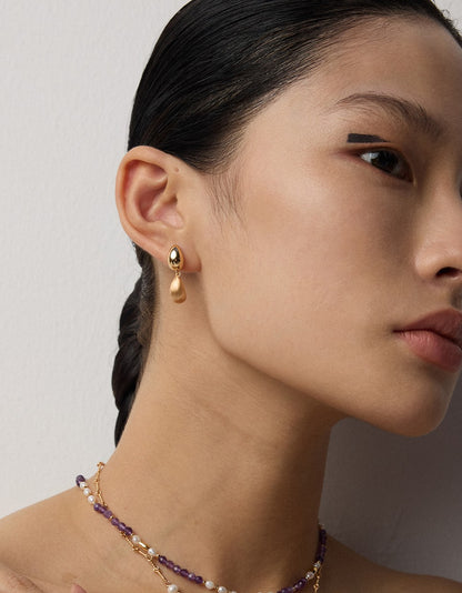 Frosted earrings E01297-2