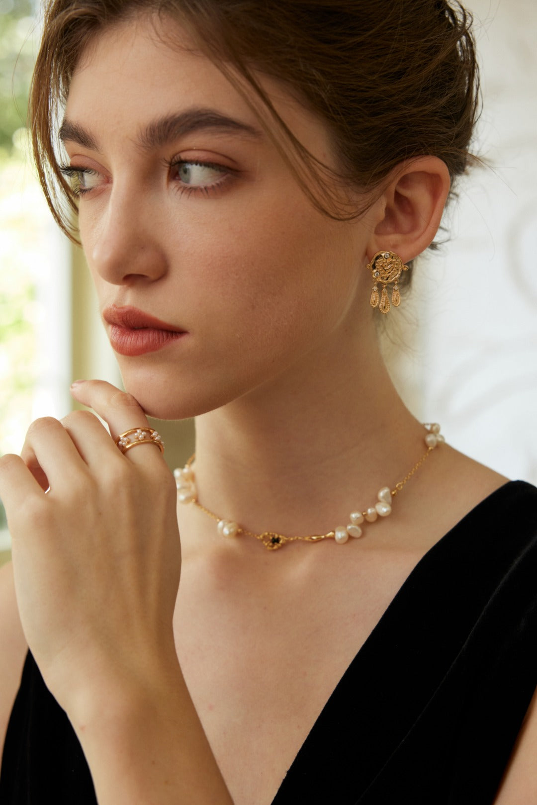 Black Onyx Necklace D0594-2
