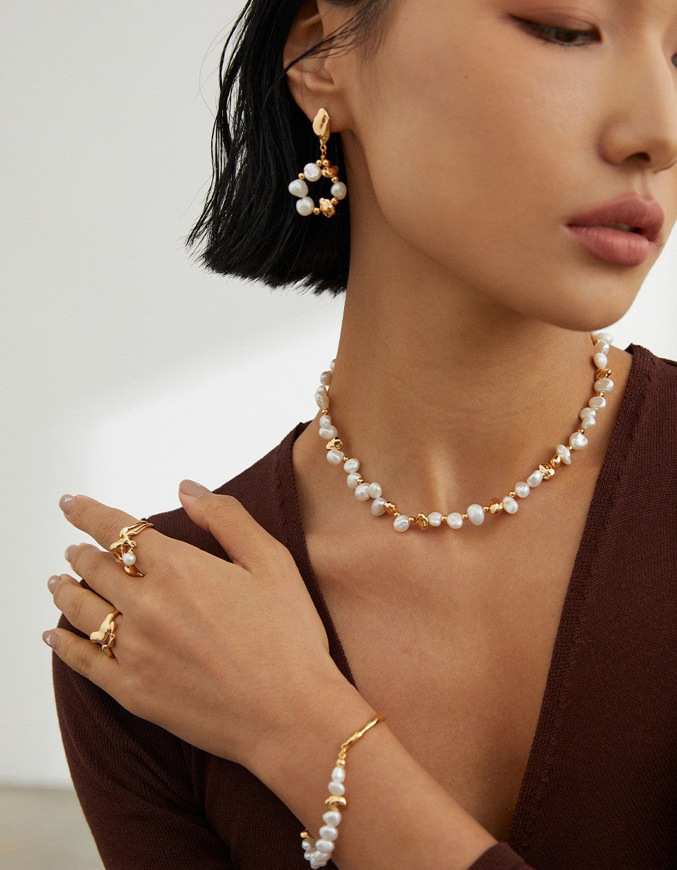 Pearl earrings YE0002