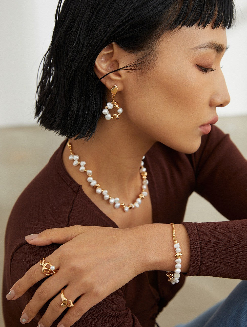 Pearl earrings YE0002