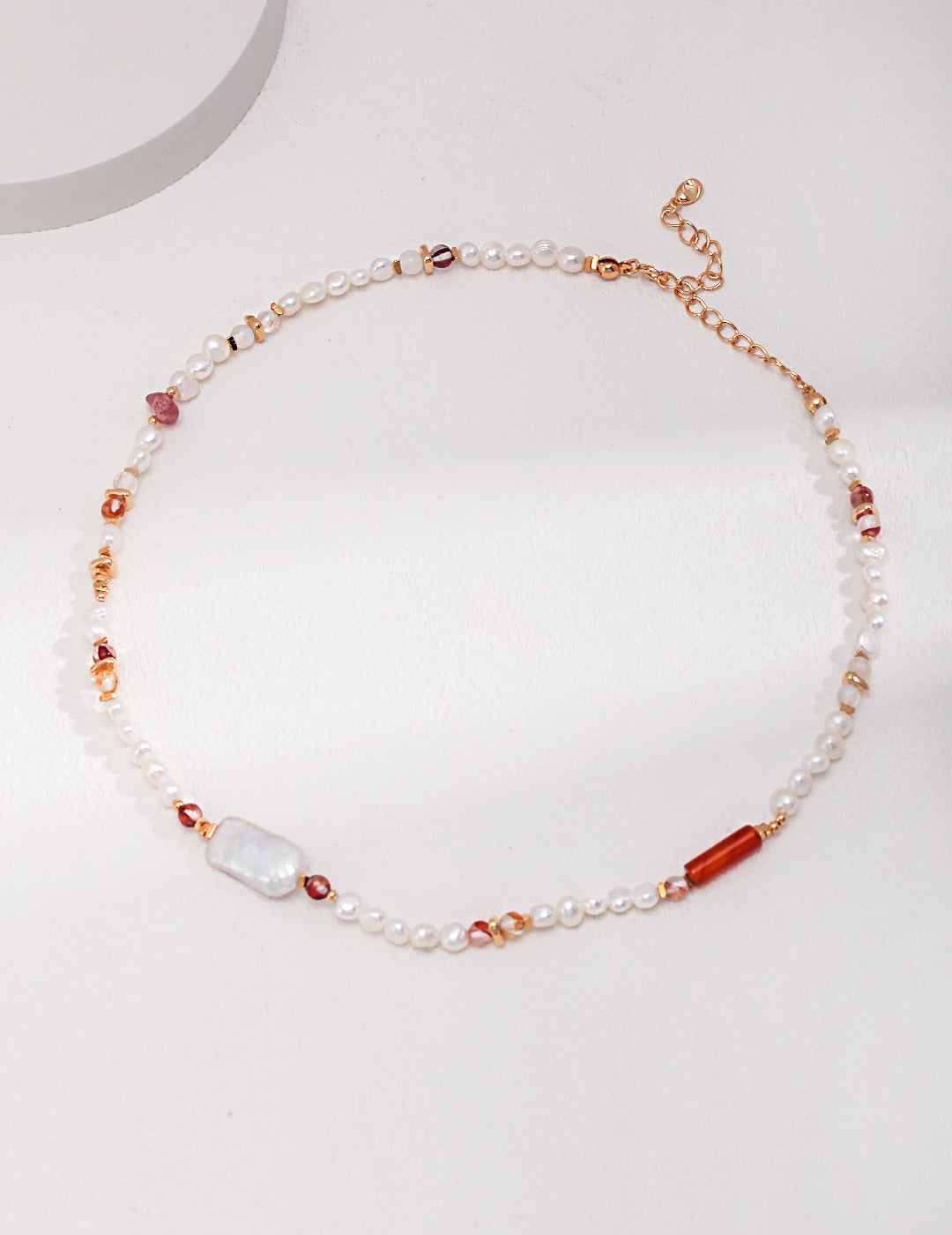 Strawberry Crystal Necklace D0440