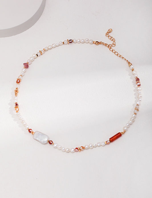 Strawberry Crystal Necklace D0440