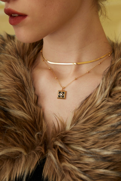 Star Agate Necklace D0586