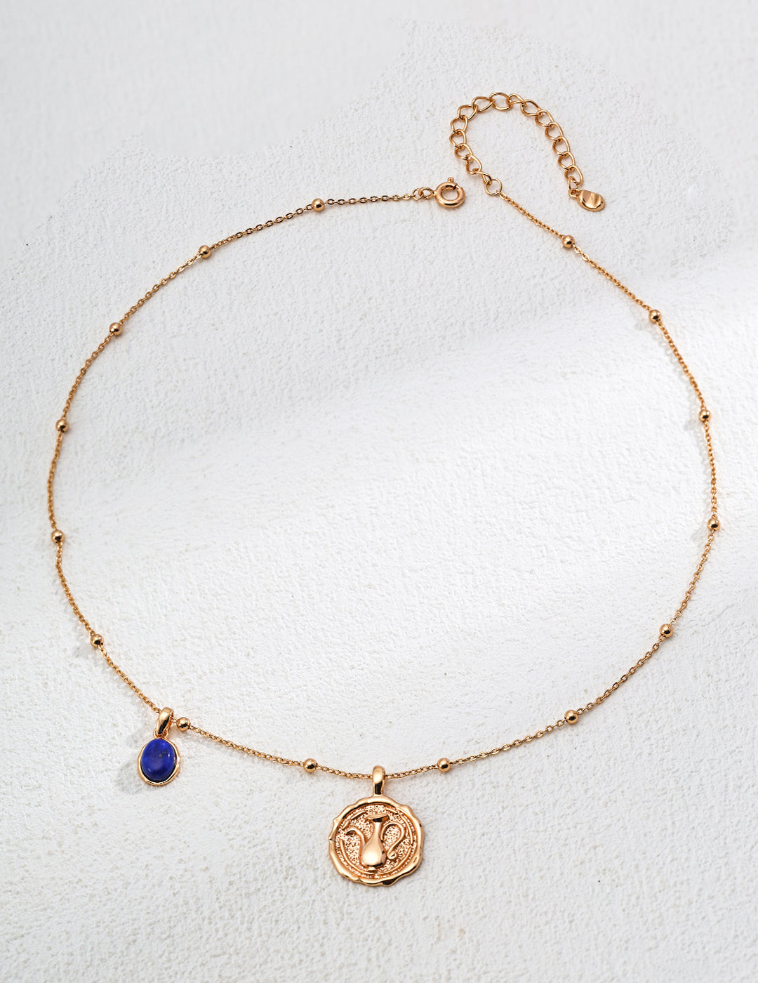Lapis Lapis Lapis Pendant Necklace D0556-2