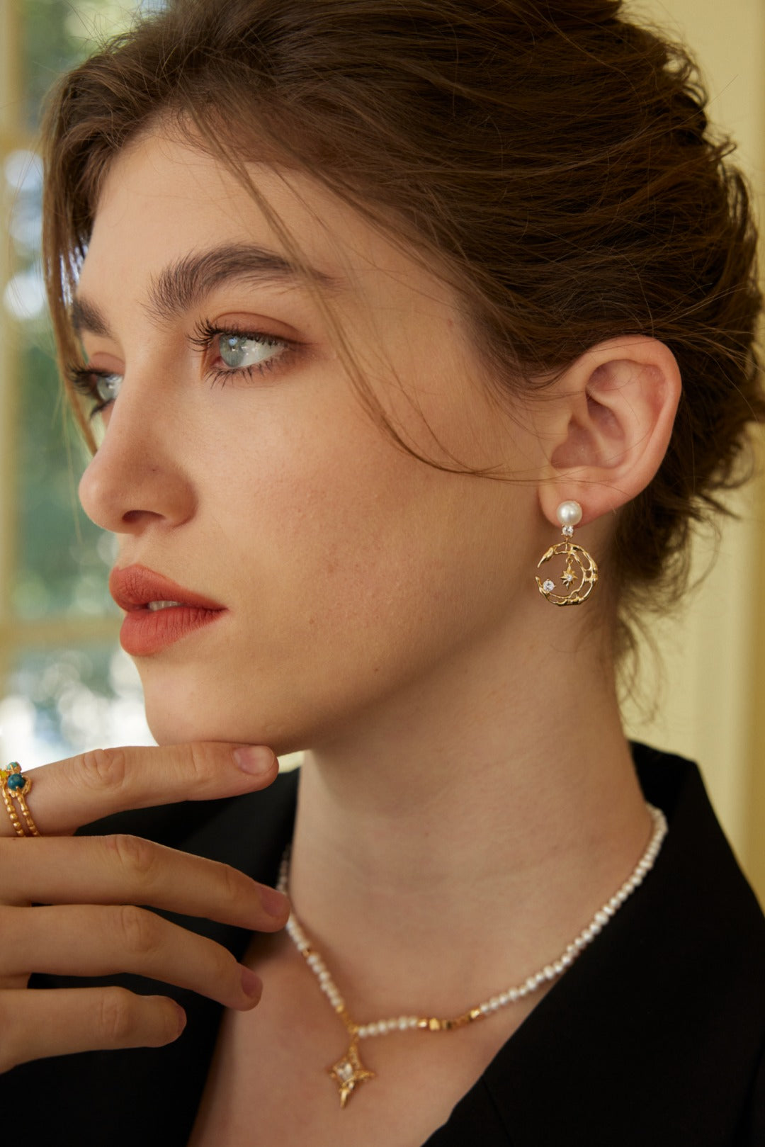 Zircon earrings E01250-2