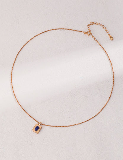 Lapis Lapis Lapis Necklace D0460-2