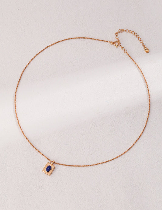 Lapis Lapis Lapis Necklace D0460-2