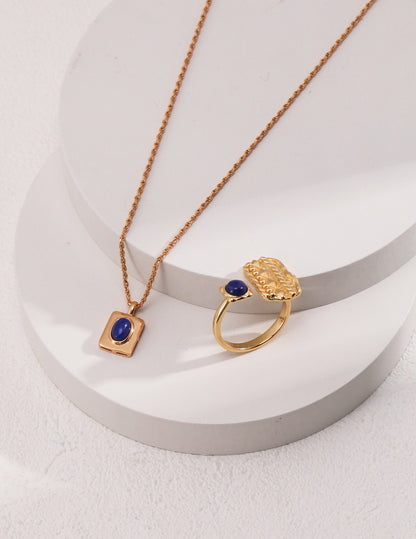Lapis Lapis Lapis Necklace D0460-2