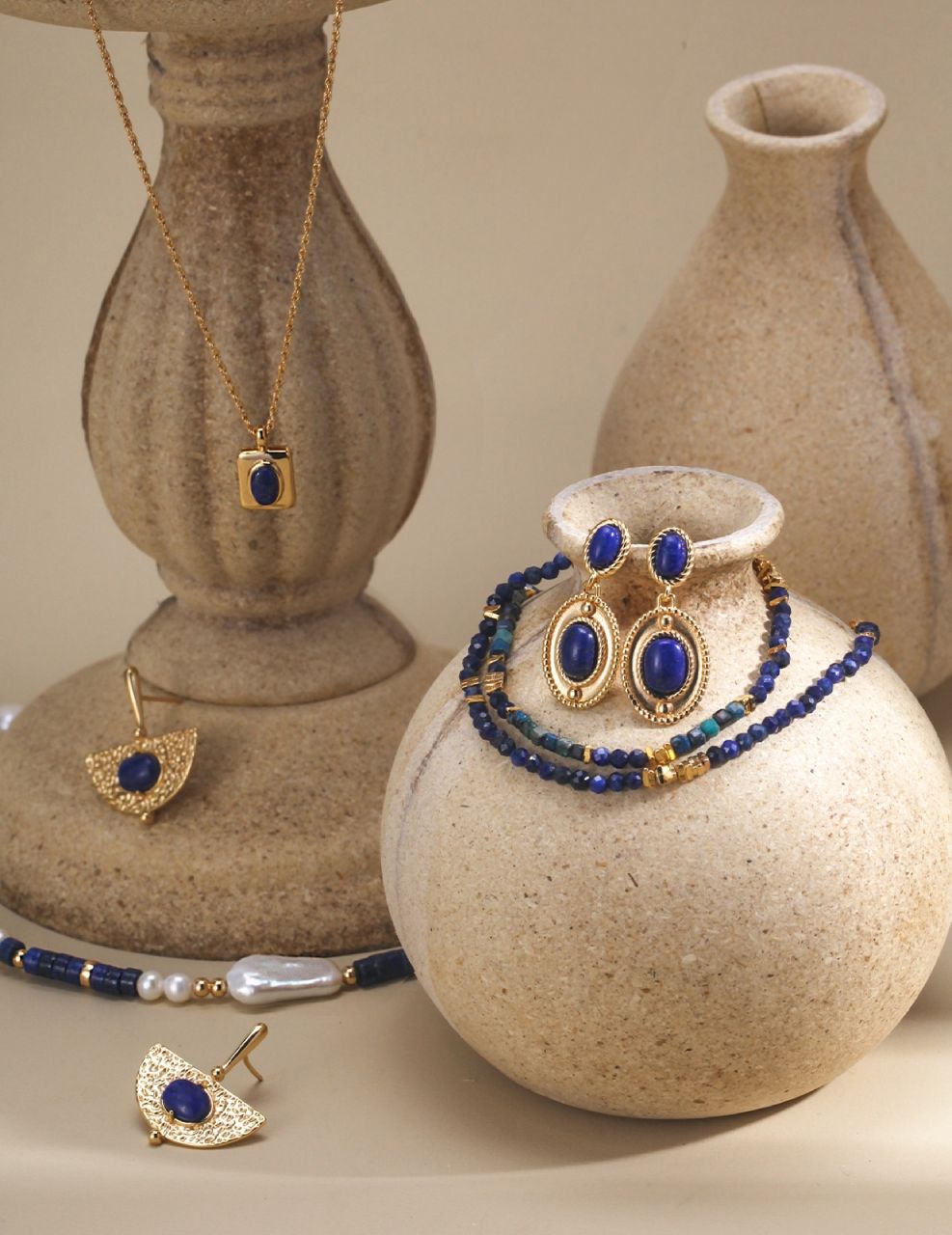 Lapis Lapis Lapis Necklace D0460-2