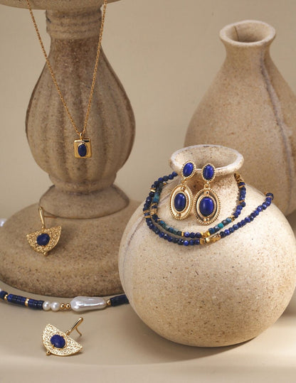 Lapis Lapis Lapis Necklace D0460-2
