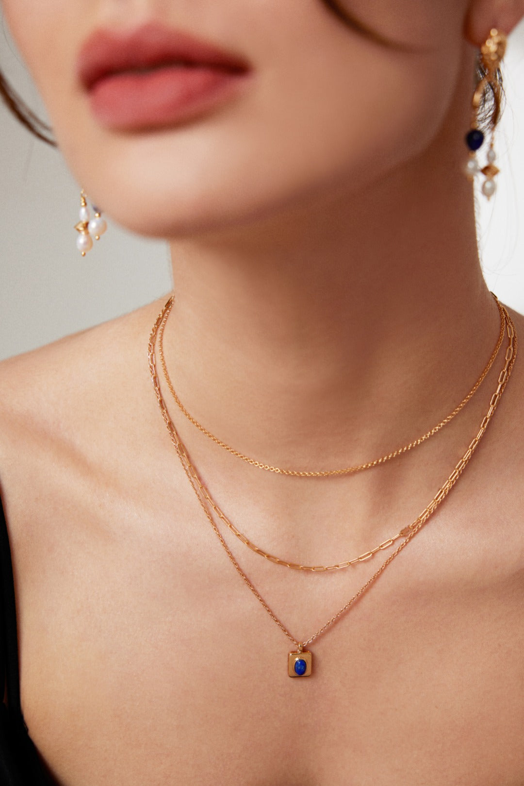 Lapis Lapis Lapis Necklace D0460-2