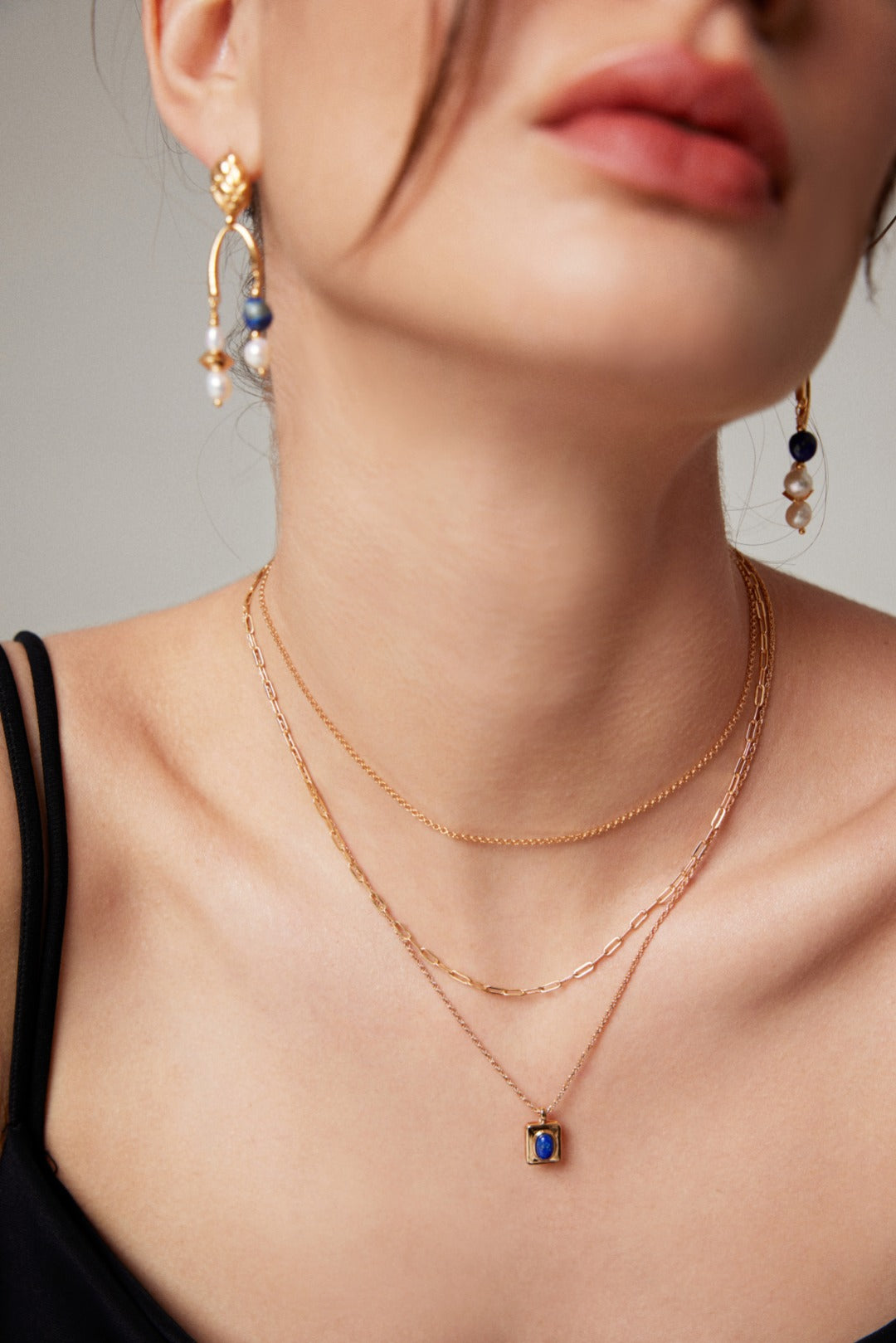 Lapis Lapis Lapis Necklace D0460-2