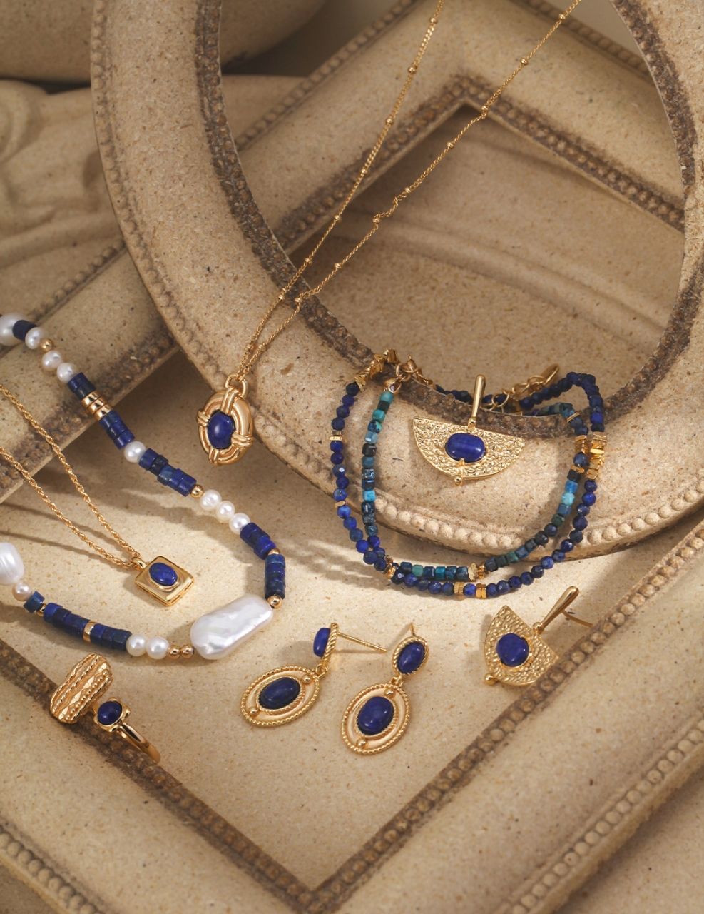 Lapis Lapis Lapis Necklace D0460-2