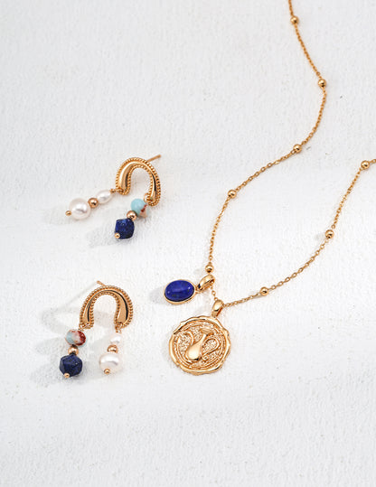 Lapis lazulio earrings E01251-2