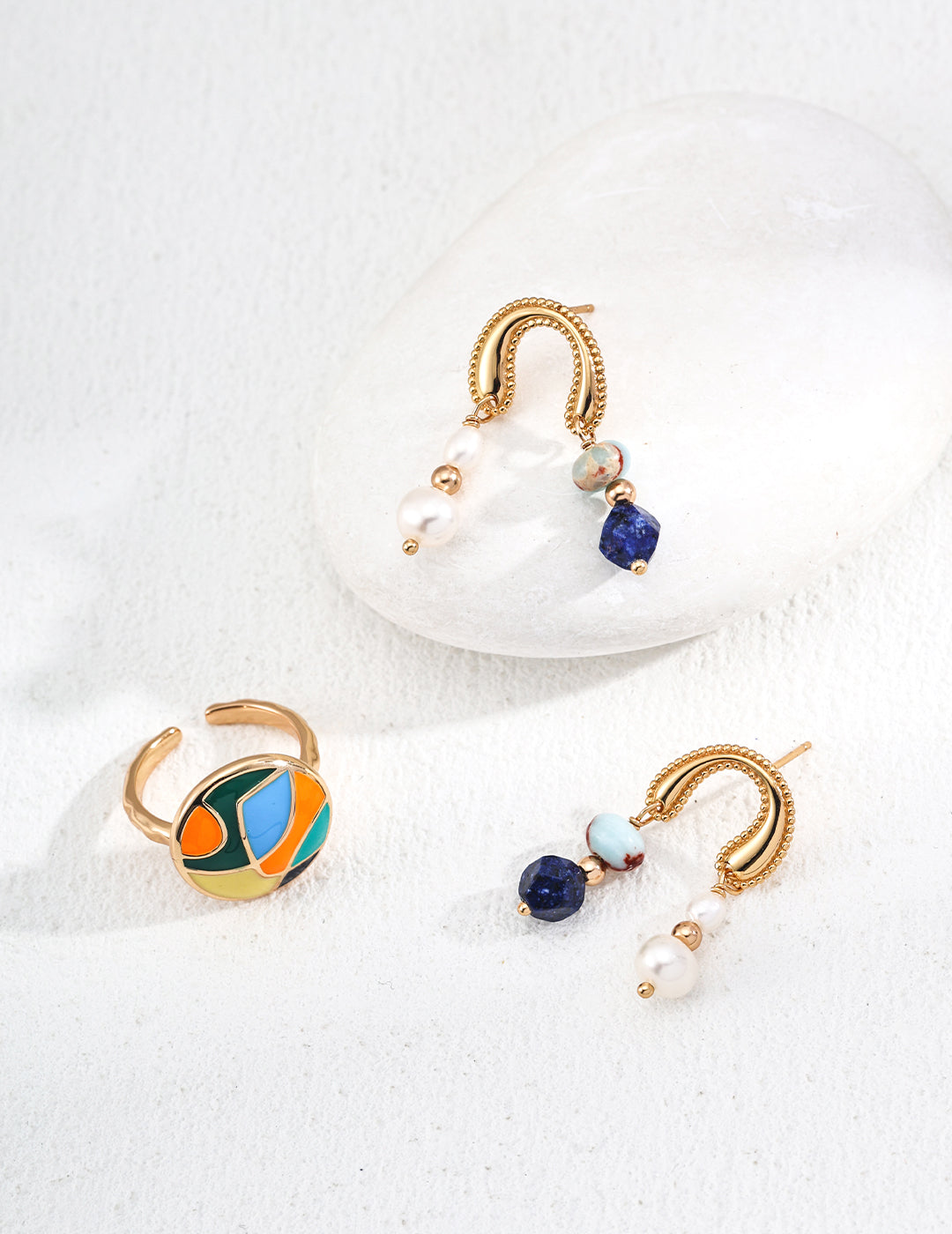 Lapis lazulio earrings E01251-2