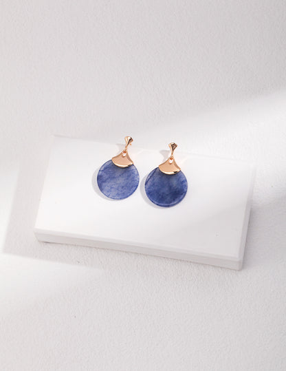 Blue Dongling jade earrings E0958