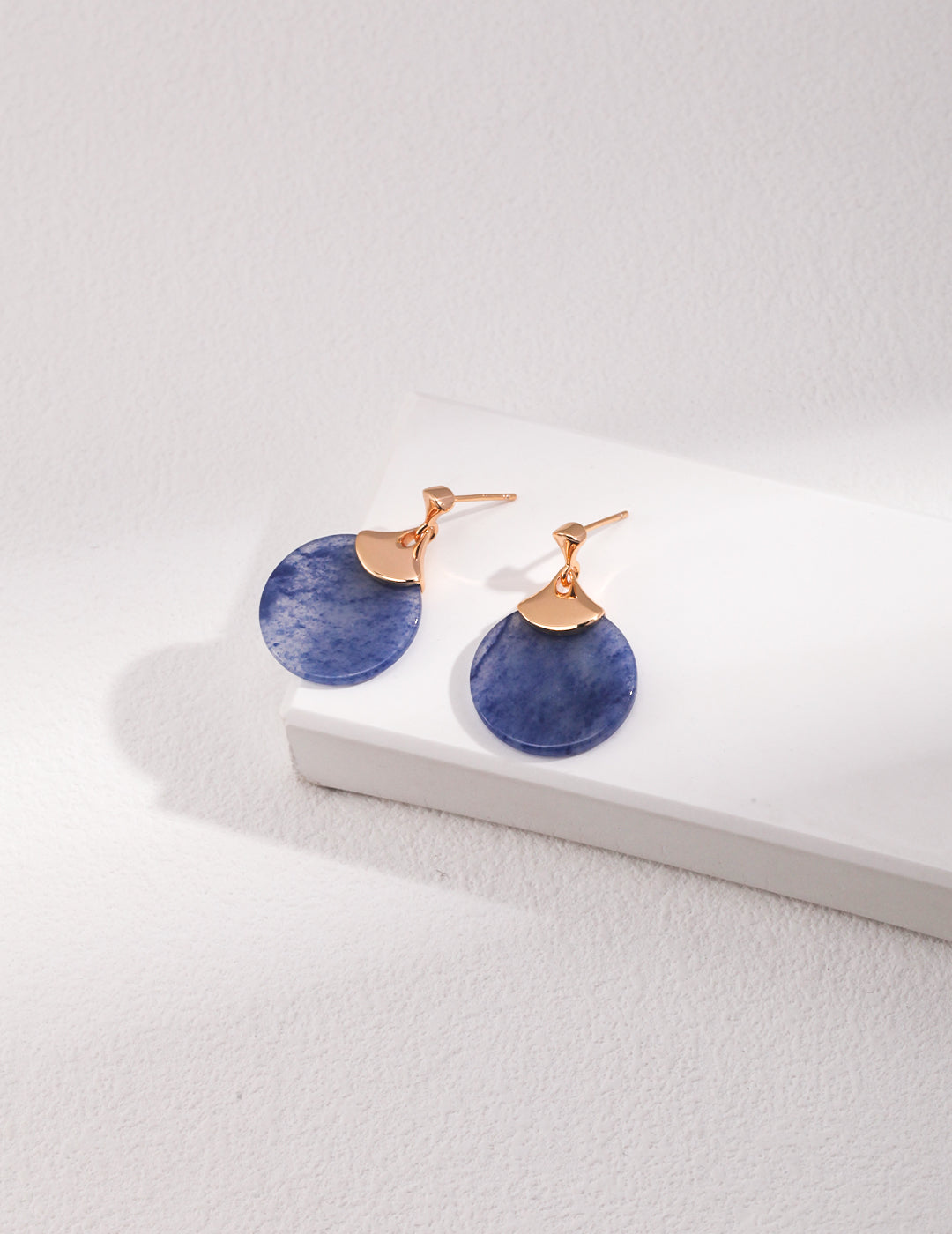 Blue Dongling jade earrings E0958