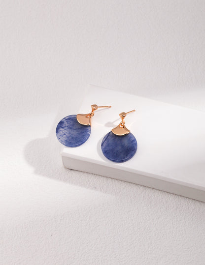 Blue Dongling jade earrings E0958