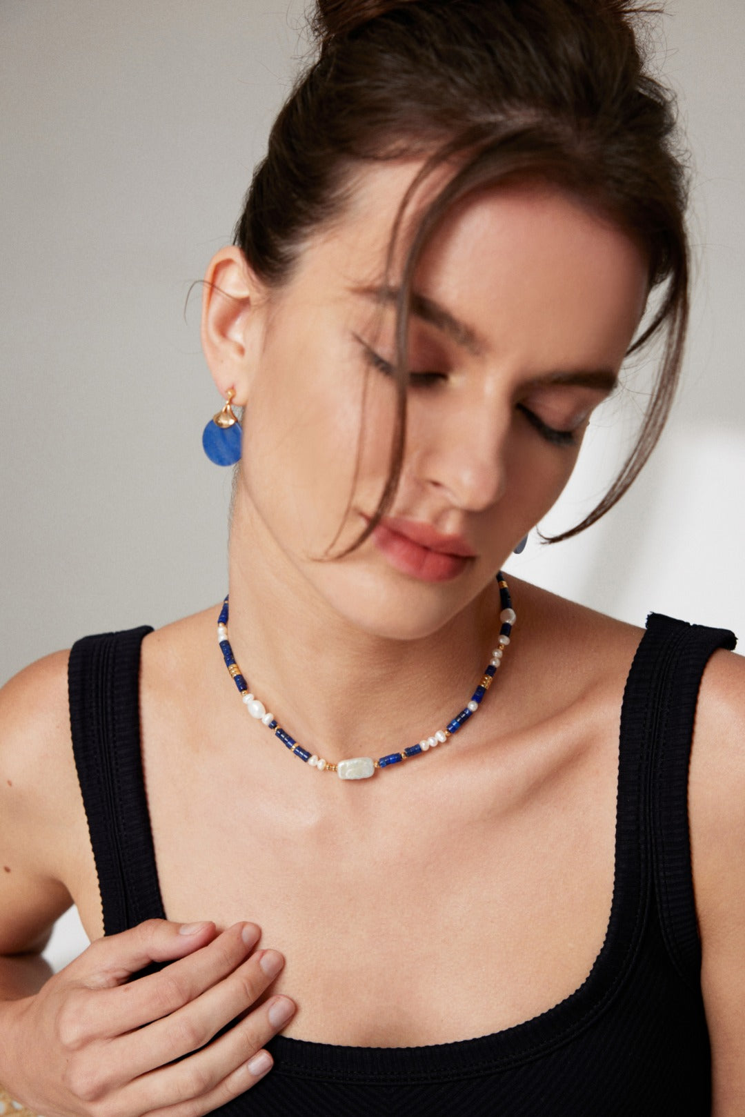 Lapis LAV Necklace D0425