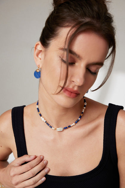 Lapis LAV Necklace D0425