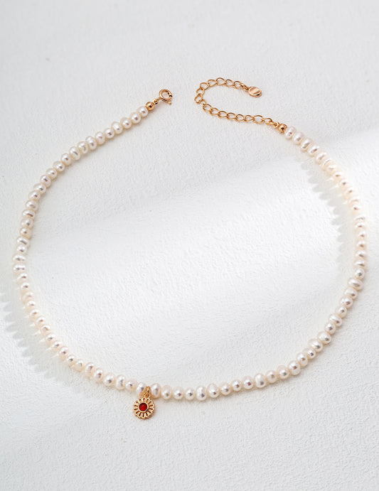 Moon Pearl Necklace D0589