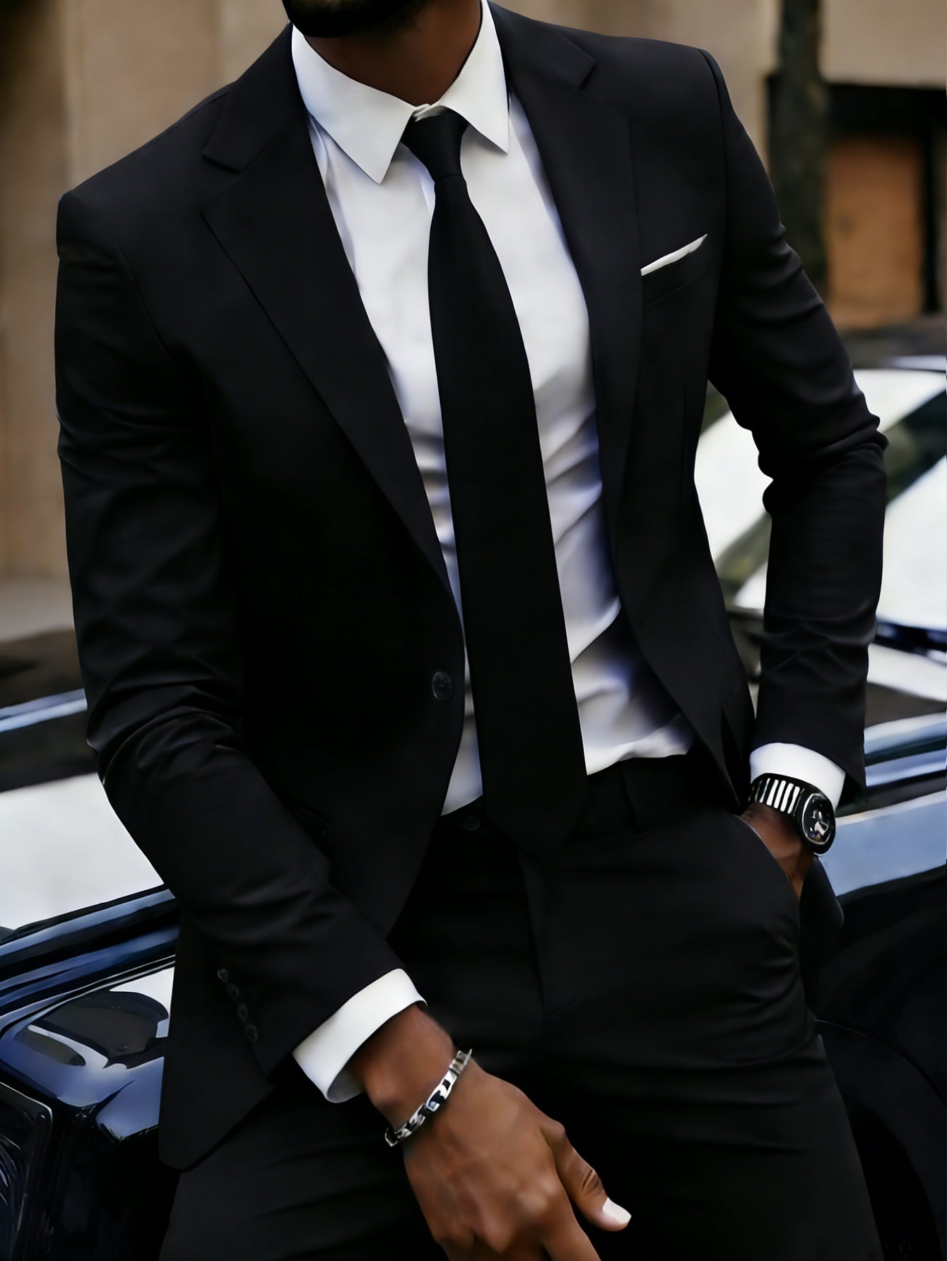 Men's Suite 2-Piece Black- FR-MST2404141C