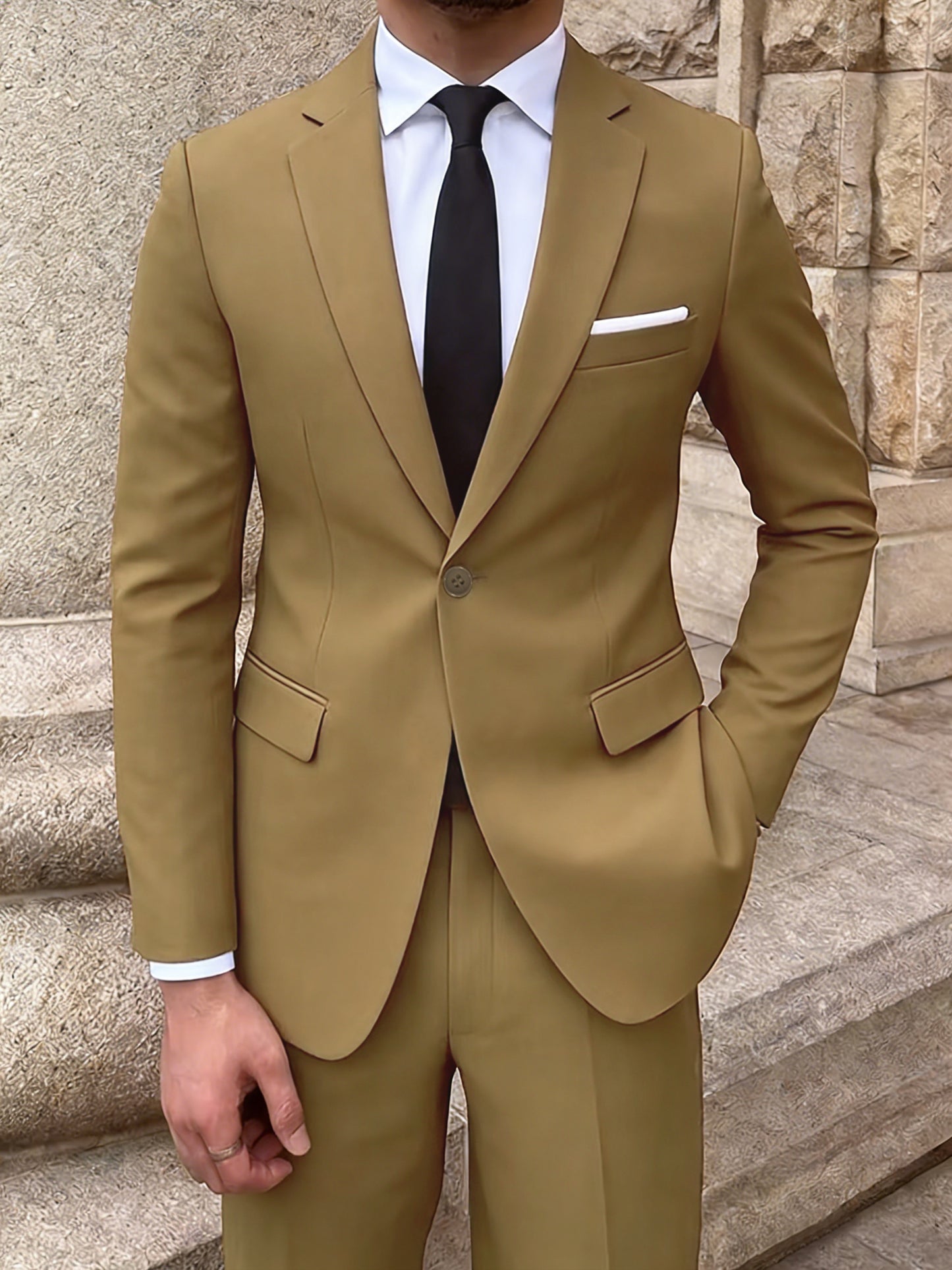 Men's Suite 2-Piece Brown- FR-MST2307151F