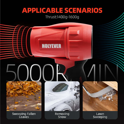 Holyever Cordless Turbo Jet Blowers, Leaf Blowers, Brushless Motors, Drying After Car Wash, Handheld Snow Blowers, Powerful Air Dusters.