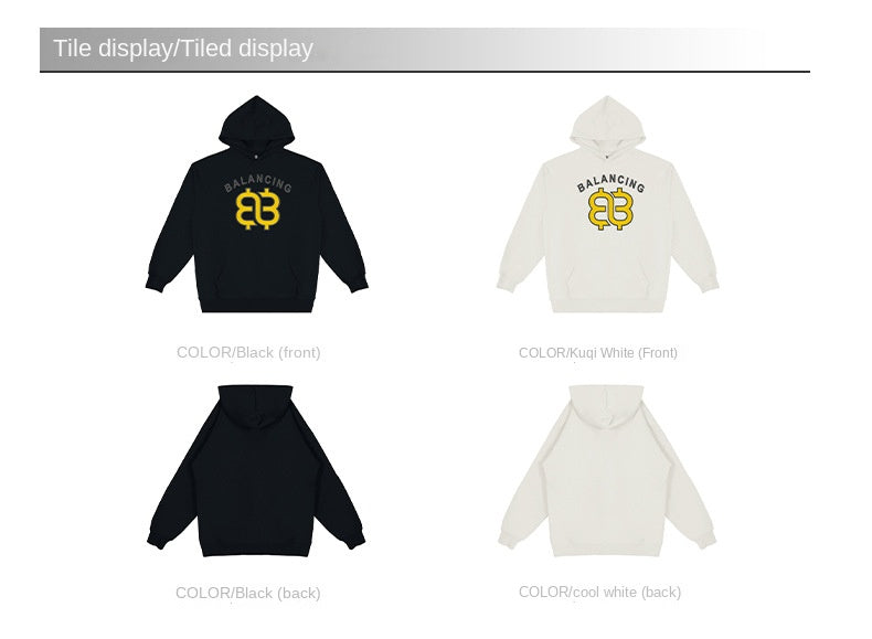2024 Autumn And Winter Heavy 420G Thickened Embossed Hooded Wear Loose Casual Wear Men SHW-429