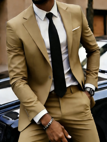 Men's Suite 2-Piece Brown- FR-MST2307151F