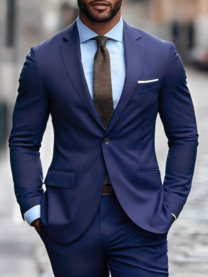 Men's Suite 2-Piece Blue- FR-MST2307151I