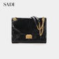 Large-capacity oil-waxed leather shoulder bag