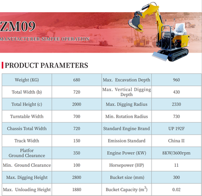 Small Excavator ZM09